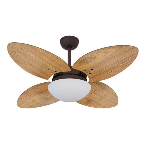 Ventilador de Teto Ø1,05X0,47m 2xE27 Tami Marrom Corten / Rádica Freijó