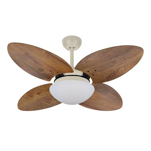 Ventilador de Teto Ø1,05X0,47m 2xE27 Tami Nude / Rádica Imbuia