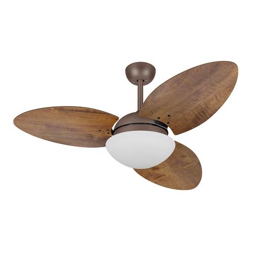 Ventilador de Teto Ø1,05X0,47m 2xE27 Tami S3 Amêndoa / Rádica Imbuia