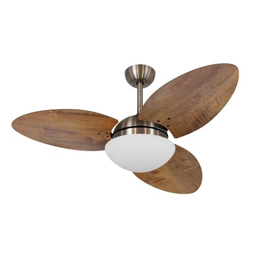 Ventilador de Teto Ø1,05X0,47m 2xE27 Tami S3 Bronze / Rádica Imbuia