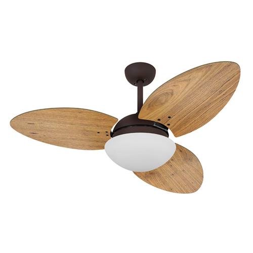 Ventilador de Teto Ø1,05X0,47m 2xE27 Tami S3 Marrom Corten / Rádica Freijó