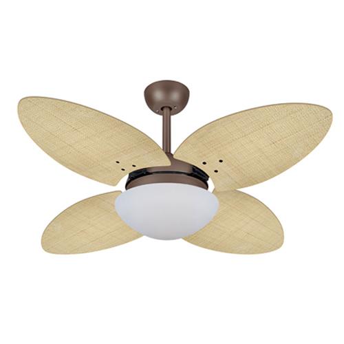 Ventilador de Teto Ø1,05x0,47m 2xE27 Tami Amêndoa / Palmae Natural