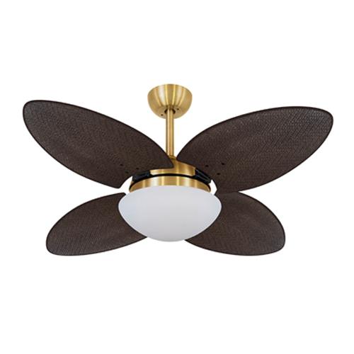 Ventilador de Teto Ø1,05x0,47m 2xE27 Tami Dourado / Palmae Tabaco