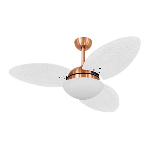 Ventilador de Teto Ø1,05X0,47m 2xE27 Tami S3 Cobre / Palmae Branco