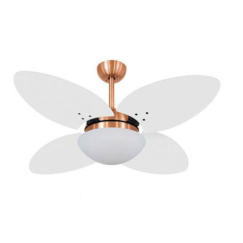 Ventilador de Teto Ø1,05x0,47m 2xE27 Tami Cobre / Laca Branco