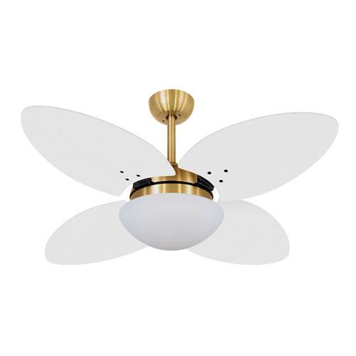 Ventilador de Teto Ø1,05x0,47m 2xE27 Tami Dourado / Laca Branco