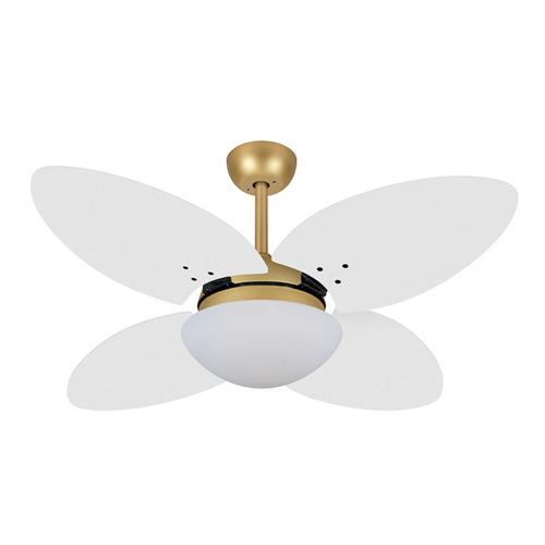 Ventilador de Teto Ø1,05x0,47m 2xE27 Tami Dourado Mate / Laca Branco