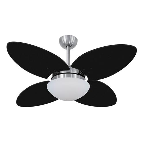 Ventilador de Teto Ø1,05x0,47m 2xE27 Tami Escovado / Laca Preto