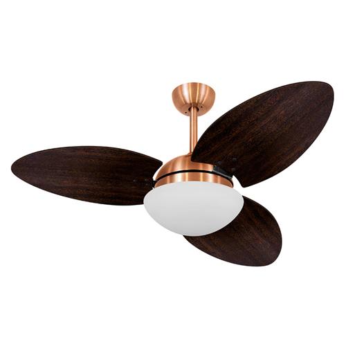 Ventilador de Teto Ø1,05x0,47m 2xE27 Tami S3 Cobre / Laca Tabaco