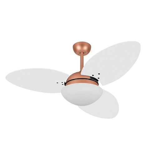 Ventilador de Teto Ø1,05x0,47m 2xE27 Tami S3 Cobre Mate / Laca Branco