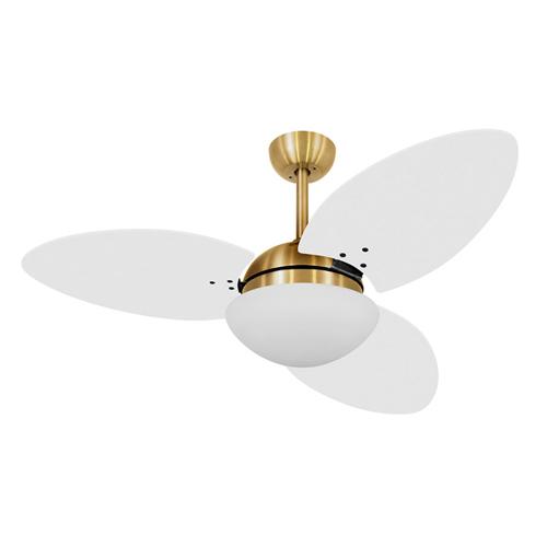 Ventilador de Teto Ø1,05x0,47m 2xE27 Tami S3 Dourado / Laca Branco