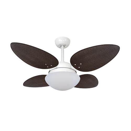 Ventilador de Teto Ø1,05x0,47m Pétalo  Branco / Palmae Tabaco