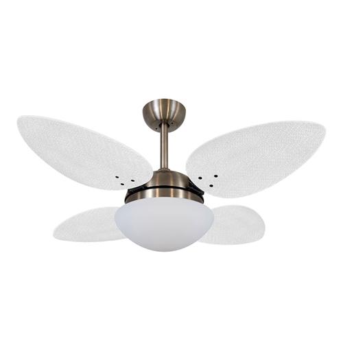 Ventilador de Teto Ø1,05x0,47m Pétalo Bronze / Palmae Branco