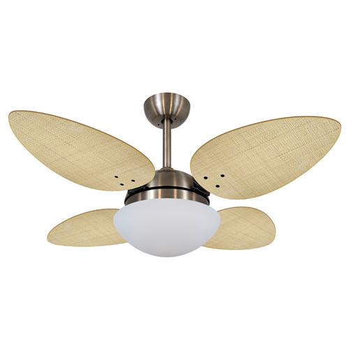 Ventilador de Teto Ø1,05x0,47m Pétalo Bronze / Palmae Natural