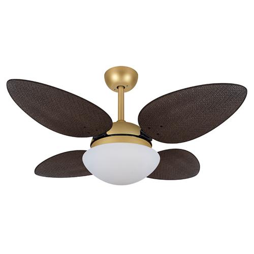 Ventilador de Teto Ø1,05x0,47m Pétalo Dourado / Palmae Tabaco