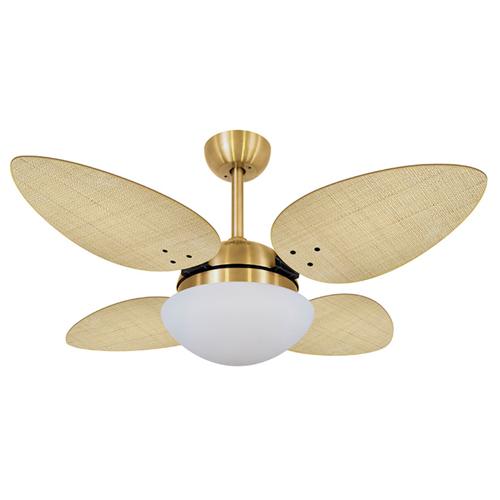 Ventilador de Teto Ø1,05x0,47m Pétalo Dourado / Palmae Natural