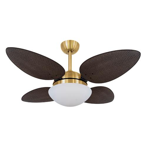 Ventilador de Teto Ø1,05x0,47m Pétalo Dourado Mate / Palmae Tabaco 