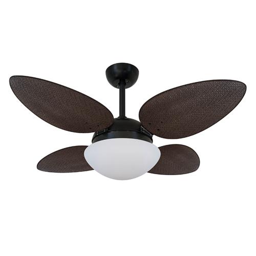 Ventilador de Teto Ø1,05x0,47m Pétalo Preto / Palmae Tabaco