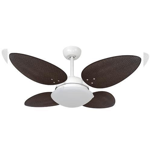 Ventilador de Teto Ø1,05x0,45m Pétalo Branco / Palmae Tabaco