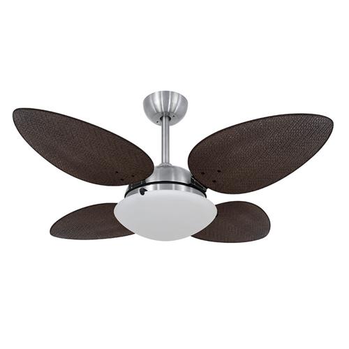 Ventilador de Teto Ø1,05x0,45m PétaloEscovado / Palmae Tabaco