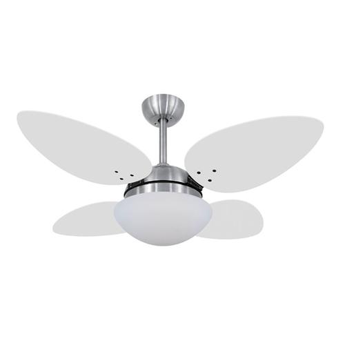 Ventilador de Teto Ø1,05x0,47m Pétalo Escovado / Laca Branco