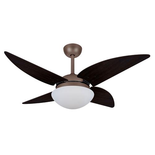 Ventilador de Teto Ø1,13 x0,47m Quad Amêndoa / Laca Tabaco