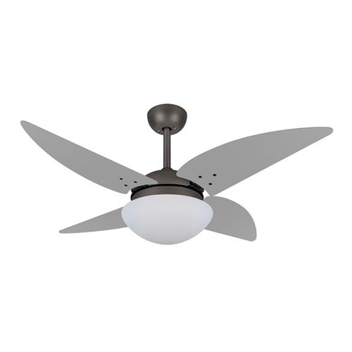 Ventilador de Teto Ø1,13 x0,47m Quad Cinza Grafite / Laca Titânio