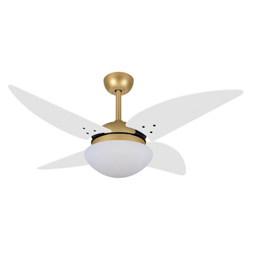 Ventilador de Teto Ø1,13 x0,47m Quad Dourado Mate / Laca Branco