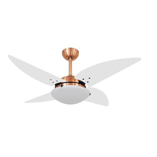 Ventilador de Teto Ø1,13 x0,45m Quad Cobre / Laca Branco