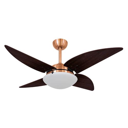 Ventilador de Teto Ø1,13x0,45m Quad Cobre / Laca Tabaco