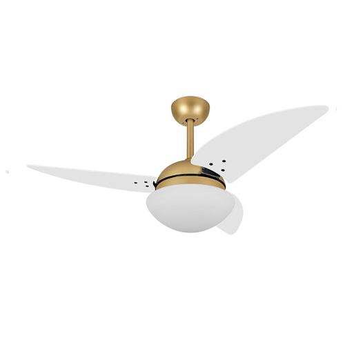 Ventilador de Teto Ø1,13 x0,47m Class  Dourado Mate / Laca Branco