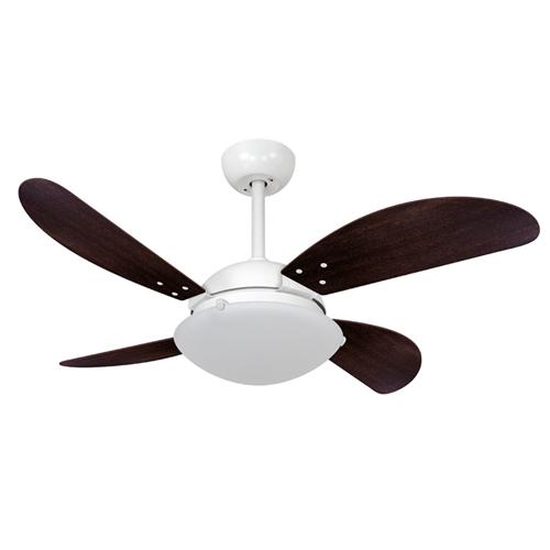 Ventilador de Teto Ø1,05x0,45m Fly Branco / Laca Tabaco