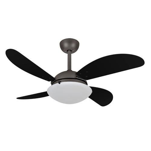 Ventilador de Teto Ø1,05x0,45m Fly Cinza Grafite / Laca Preto