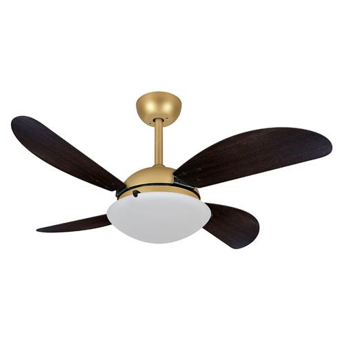 Ventilador de Teto Ø1,05x0,45m Fly Dourado Mate / Laca Tabaco