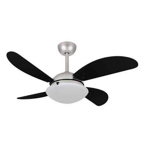 Ventilador de Teto Ø1,05x0,45m Fly Prata / Laca Preto