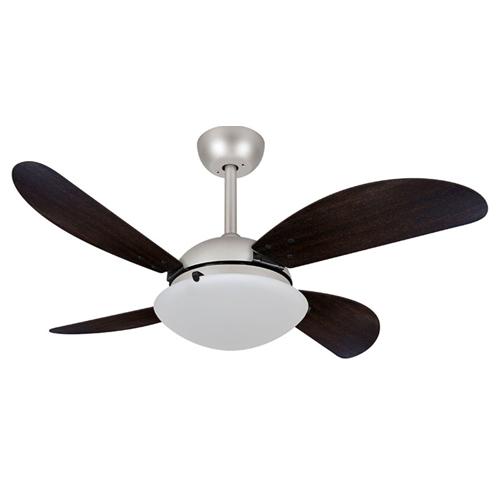 Ventilador de Teto Ø1,05x0,45m Fly Prata / Laca Tabaco