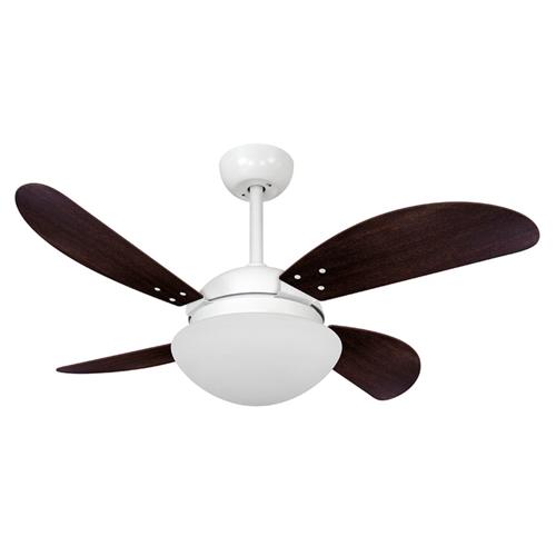 Ventilador de Teto Ø1,05x0,47m Fly Branco / Laca Tabaco