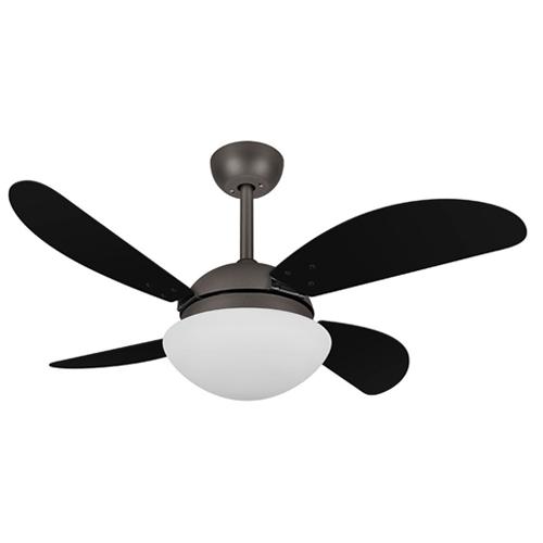 Ventilador de Teto Ø1,05x0,47m Fly Cinza Grafite / Laca Preto