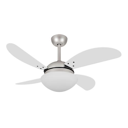 Ventilador de Teto Ø1,05x0,47m Fly Prata / Laca Branco